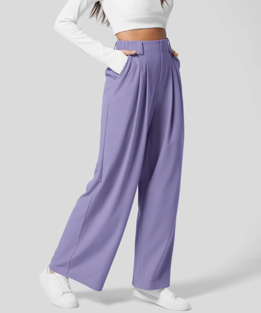 Pantaloni Eleganti | Elasticizzati a Vita Alta