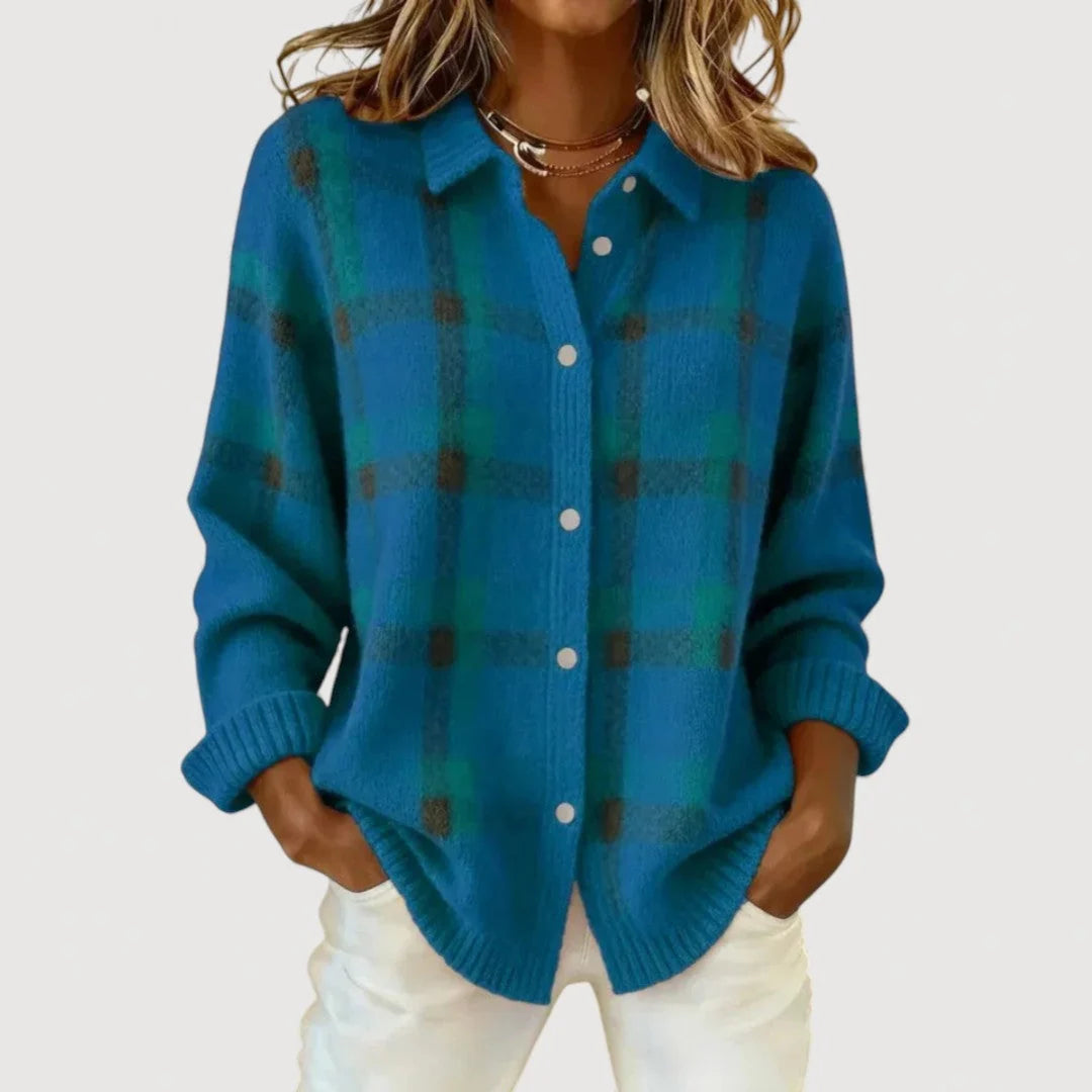 Amelia | Cardigan in Maglia a Quadri