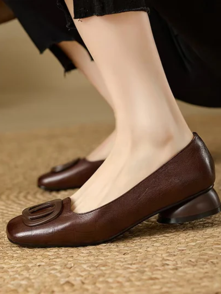 Hollis & June | Erin – Ballerine in pelle con punta quadrata