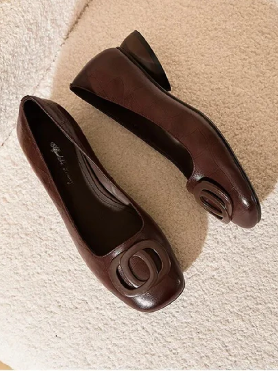 Hollis & June | Erin – Ballerine in pelle con punta quadrata