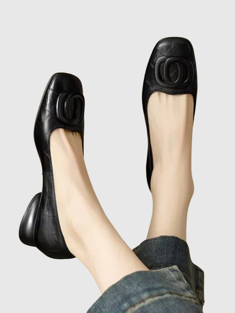 Hollis & June | Erin – Ballerine in pelle con punta quadrata
