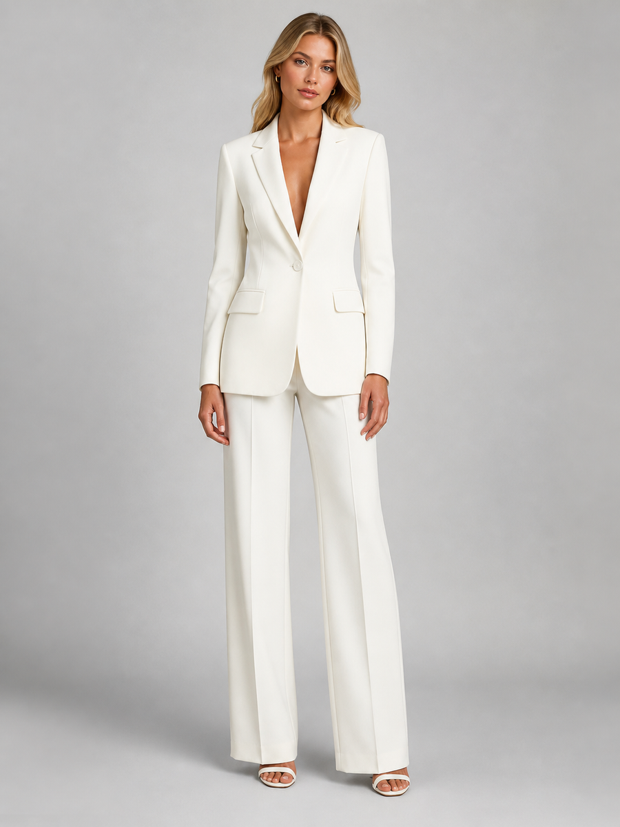 Alessia | Tailleur con Blazer e Pantaloni Palazzo