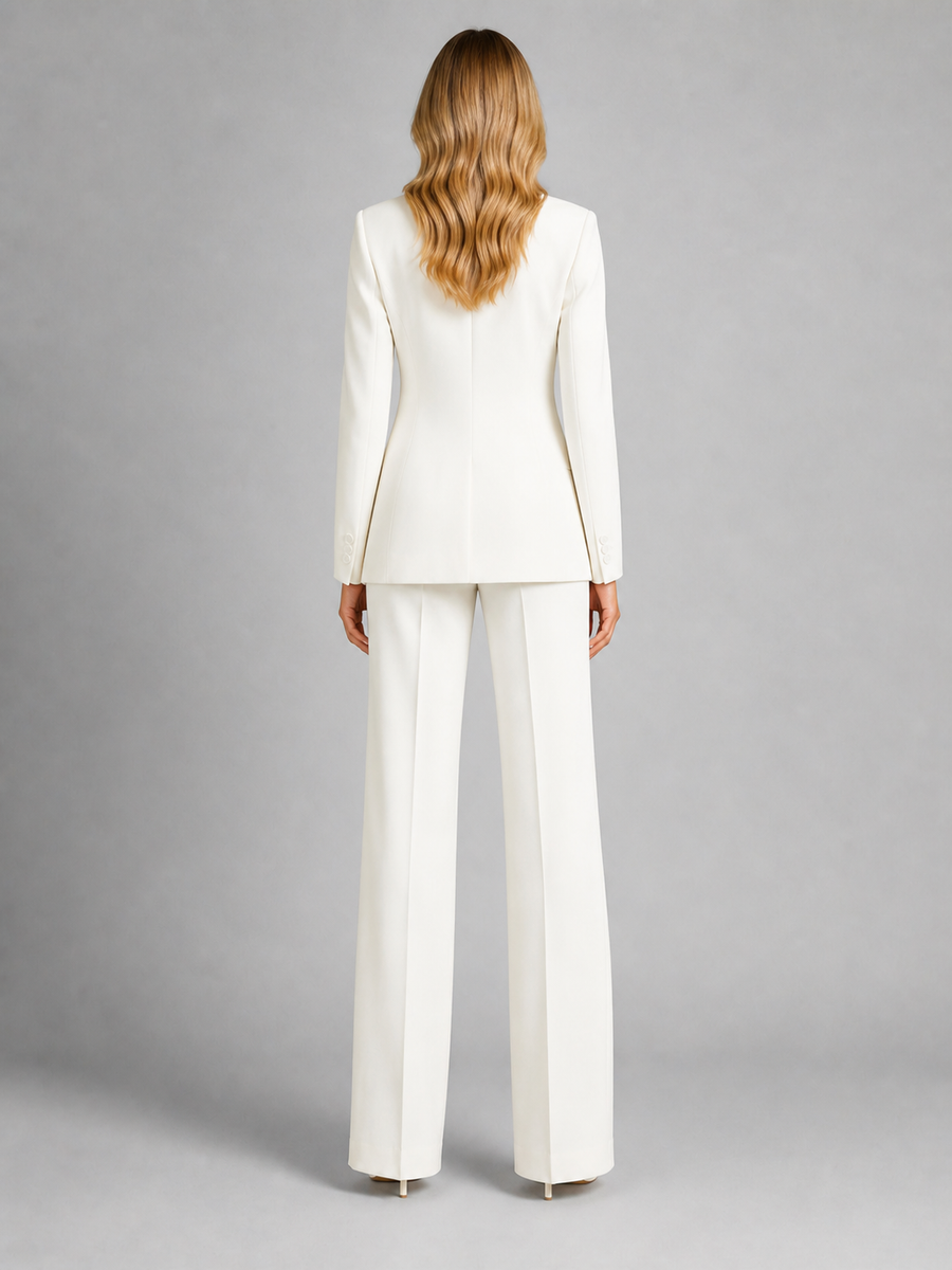 Alessia | Tailleur con Blazer e Pantaloni Palazzo