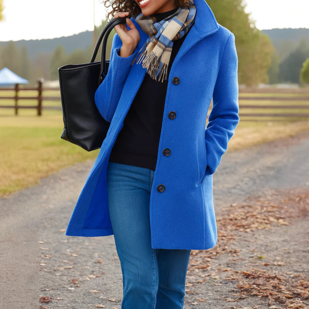 Greta | Cappotto in panno con sciarpa in omaggio