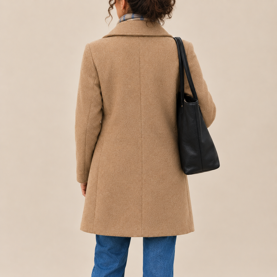 Greta | Cappotto in panno con sciarpa in omaggio