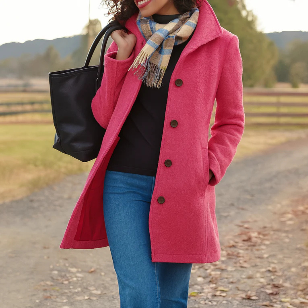 Greta | Cappotto in panno con sciarpa in omaggio