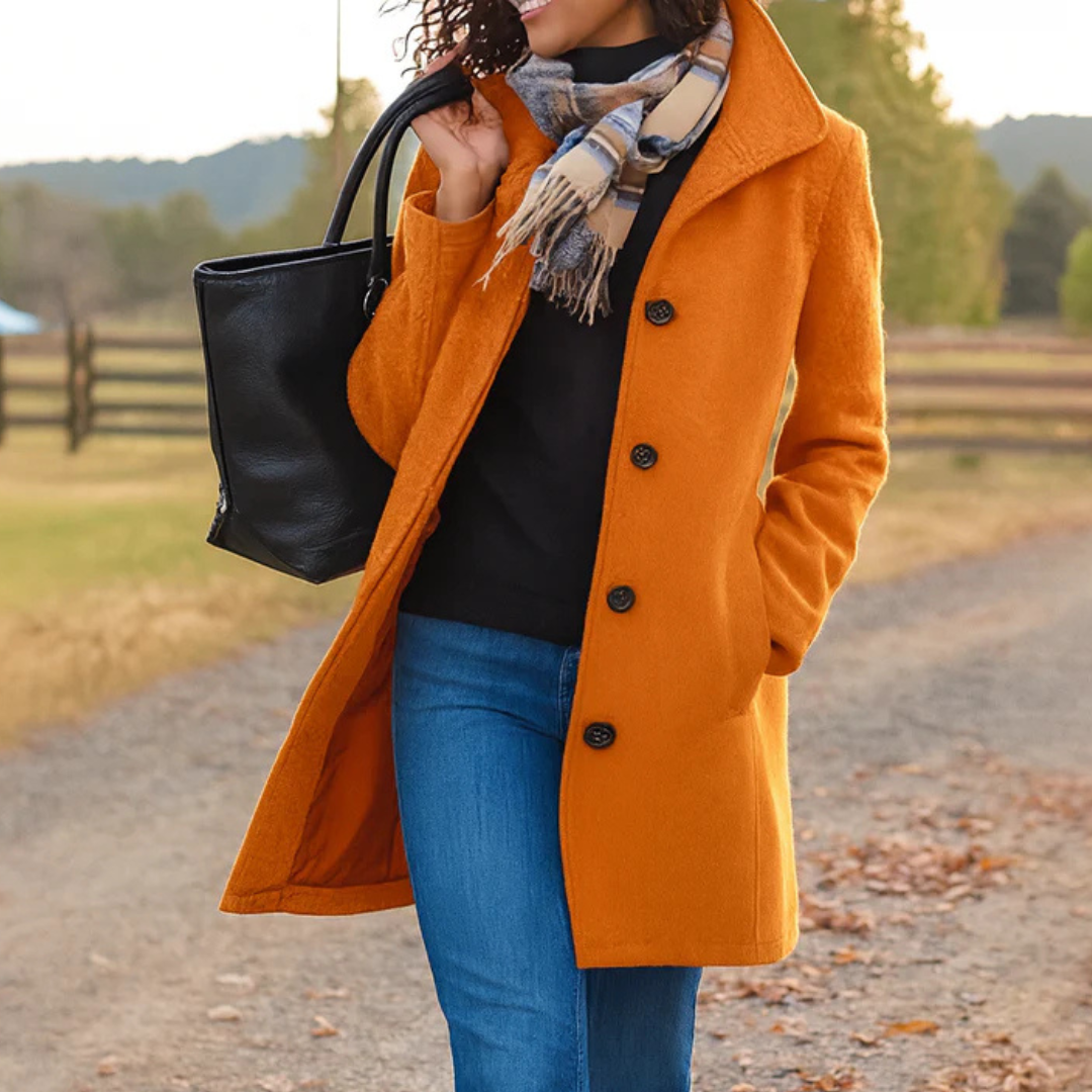 Greta | Cappotto in panno con sciarpa in omaggio