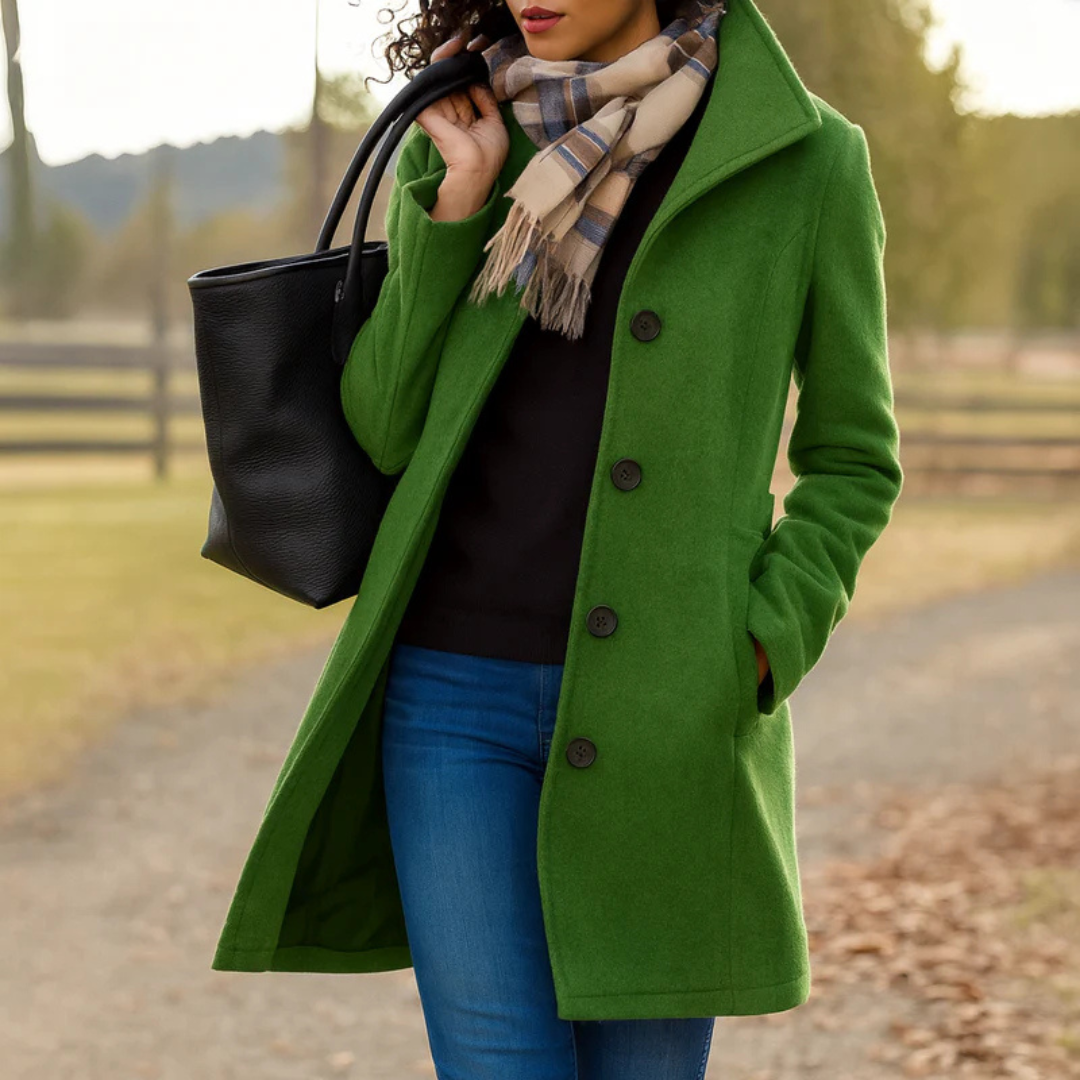 Greta | Cappotto in panno con sciarpa in omaggio