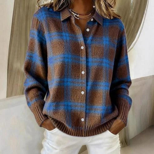 Amelia | Cardigan in Maglia a Quadri